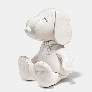 CoachXPeanuts Snoopy white leather